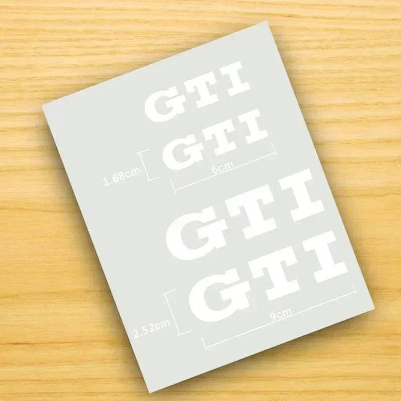Auto stickers - Achterruit stickers met sportieve GTI en R-Line designs