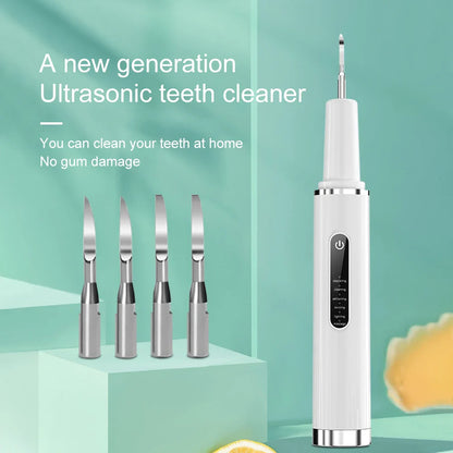 Tandsteen Verwijderaar - Elektrische Tandenreiniger met 4 Opzetstukken voor Perfecte Mondhygiëne
