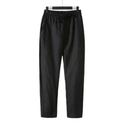 Linnen broek man met lichte structuur – Luxe casual