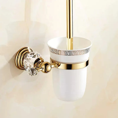 Toiletborstel in messing houder – Klassiek en luxe