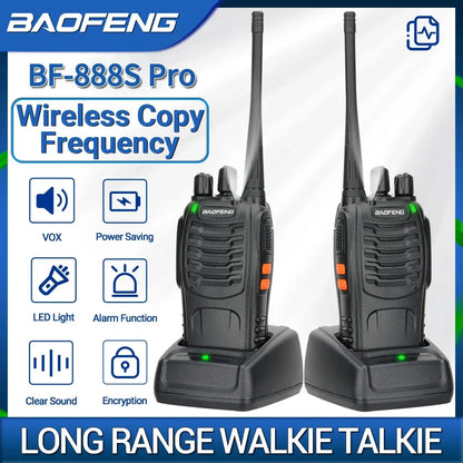 Action walkie talkie met handig draagkoord