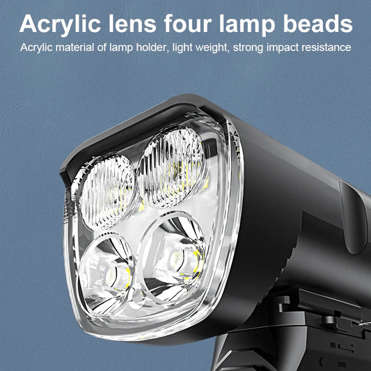 Fietslamp met rubberen grip voor stevige montage