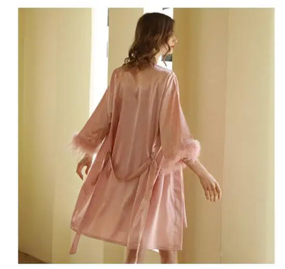 Ochtendjas dames zomer - elegante zijden ochtendjas voor ultiem comfort
