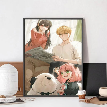 Posters met marmeren textuur en gouden accenten