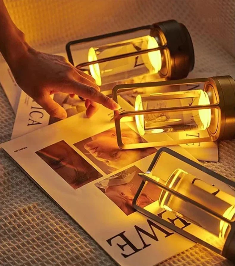 Lampje voor nachtkast met stoffen kap – Warm licht