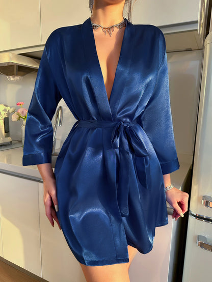 Ochtendjas dames met subtiel patroon – Rustig en elegant