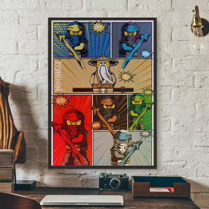 Grote poster voor boven het bed