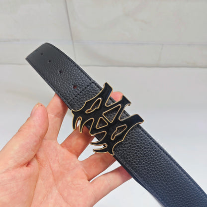 Riem heren met vintage messing gesp