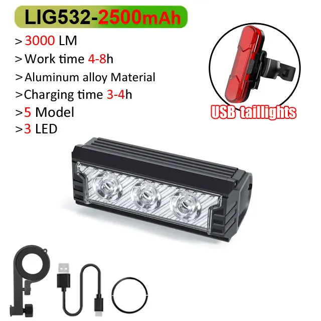 Fietslamp LED met extra reflectie