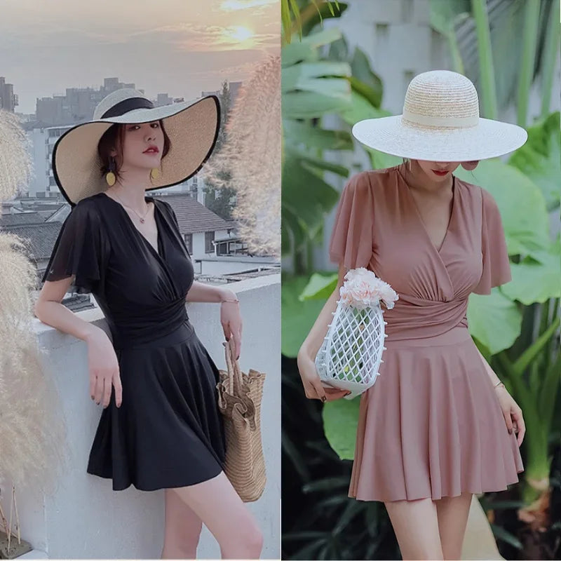 Zwemjurk dames met chique afwerking – Luxe zwemmode