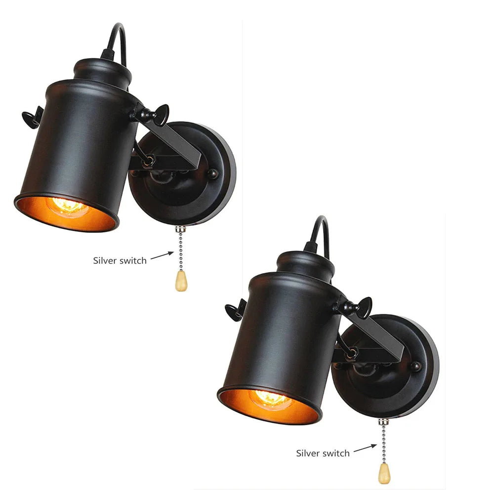 Wandlamp met batterijen in industriële stijl – Robuuste uitstraling