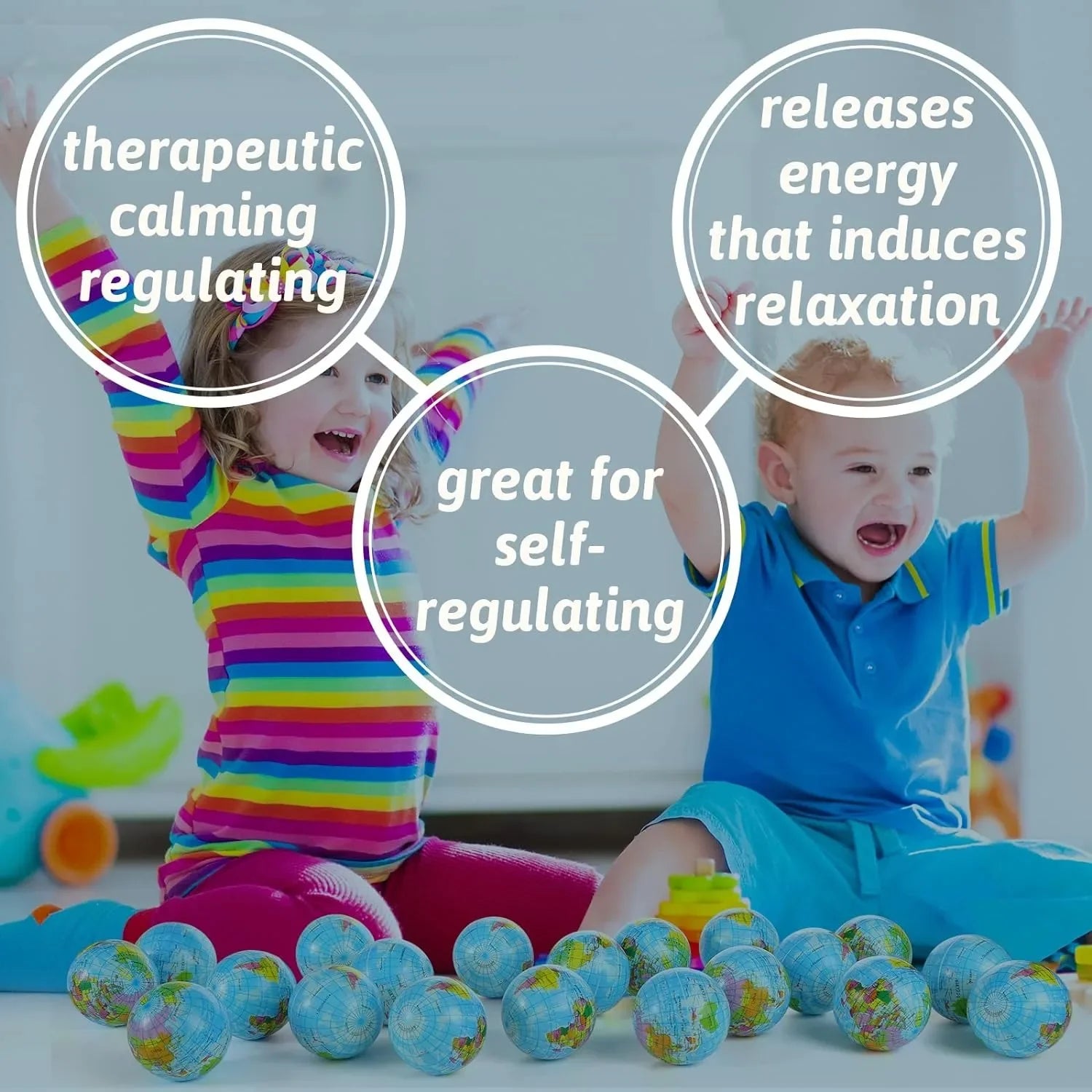 Action stressbal in bolvormig design
