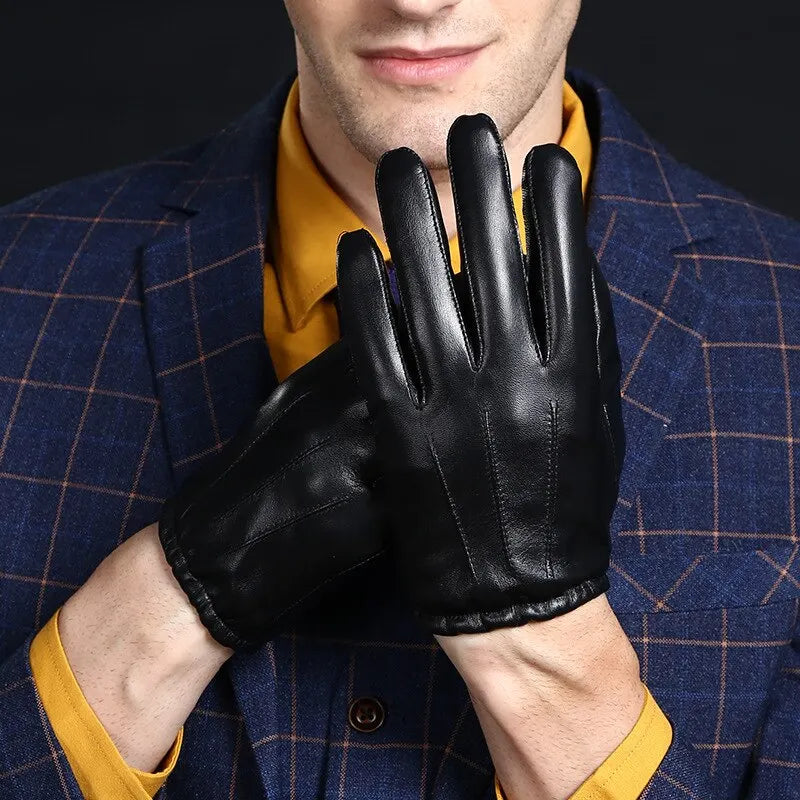 Zachte leren herenhandschoenen voor dagelijks gebruik