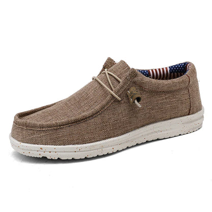 Heren slippers met leren voetbed