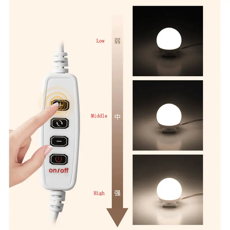 Make-up spiegel met USB verlichting – Draagbaar en praktisch