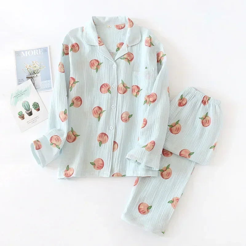 Dames pyjama winter met extra warme stof