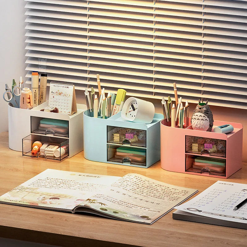 Perfect georganiseerde werkplek met deze desk organizer