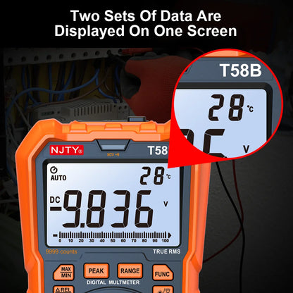 Multimeter met kleurenscherm voor contrast
