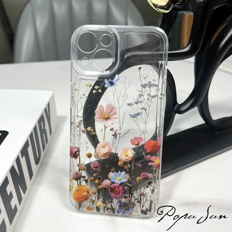 Elegant telefoon hoesje iPhone 15 met gouden accenten