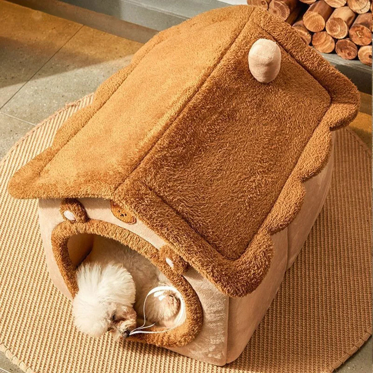 Pluche kattenmand groot – Heerlijk warm voor de winter