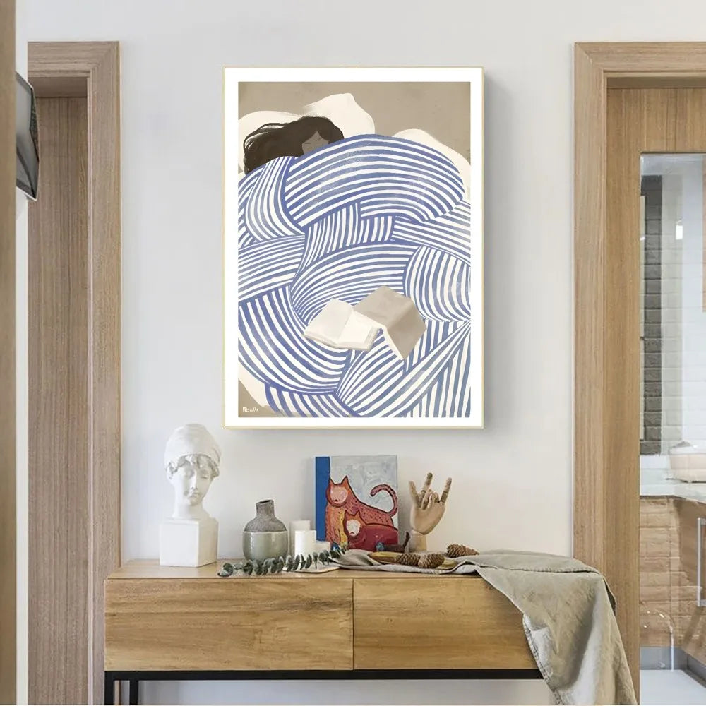 Poster met dieren in zachte kleuren