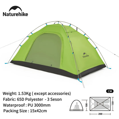 Pop-up tent met haak voor lamp – Verlichting in de nacht
