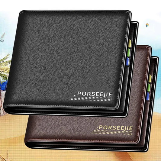 Kleine leren portemonnee heren met pasgleuven – Voor essentials