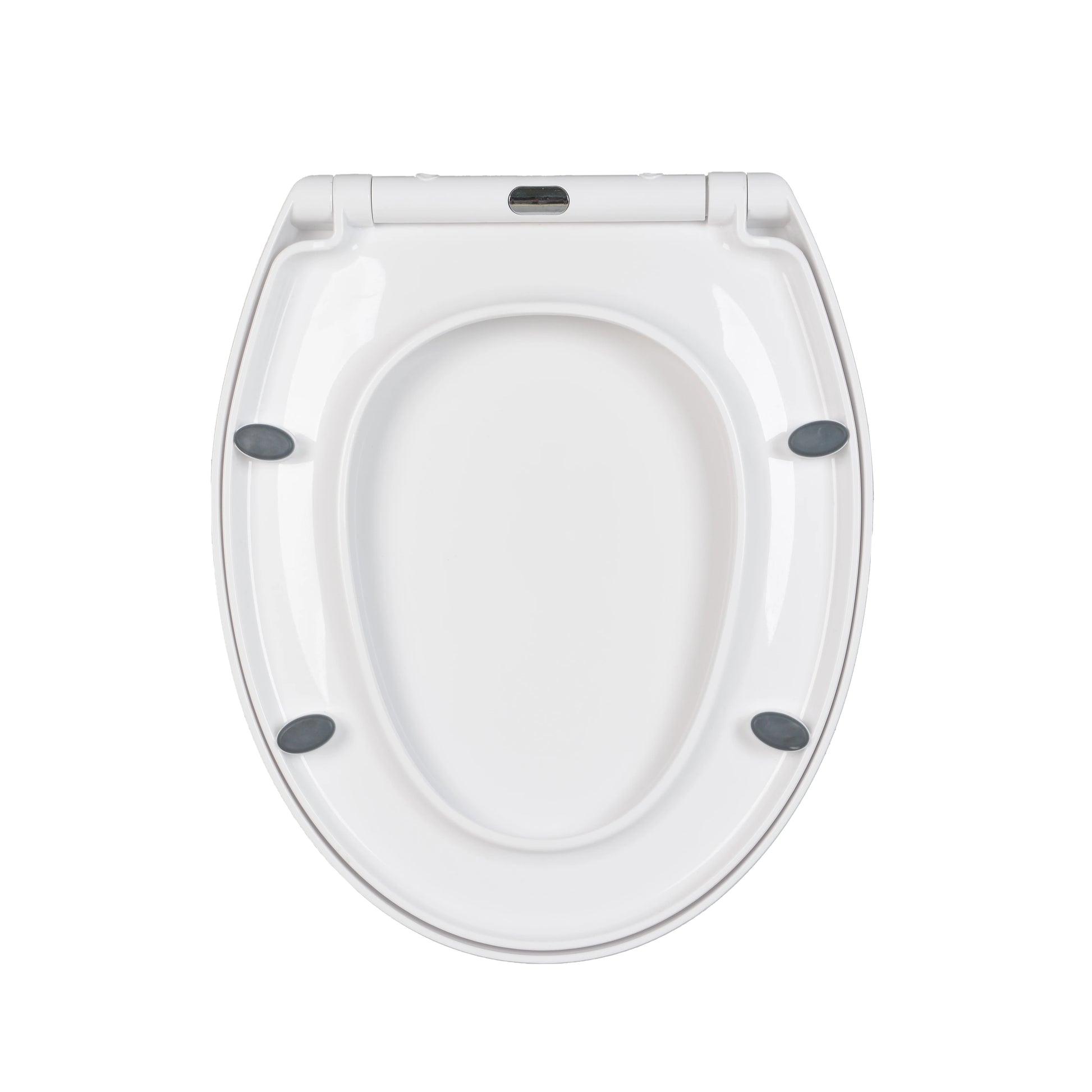 Toiletbril met verchroomde scharnieren – Luxe afwerking