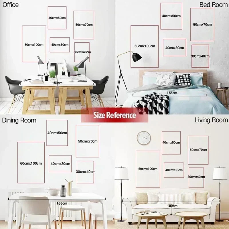 Set posters in botanische stijl