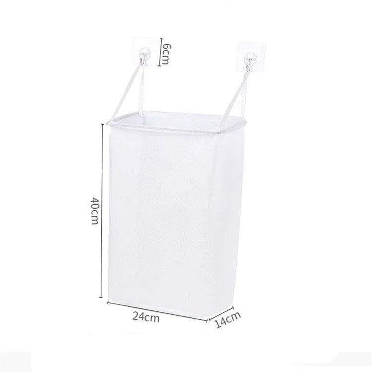 Wasmand Action in wit/grijs – Minimalistisch