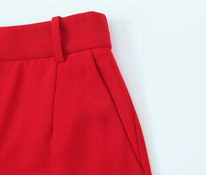 Dames broekpak met soepel vallende stof – Elegant en luchtig