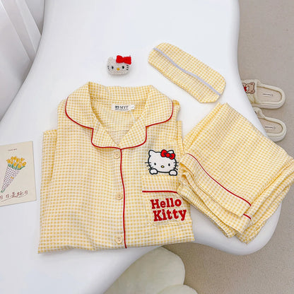 Dames pyjama katoen in pastelkleuren