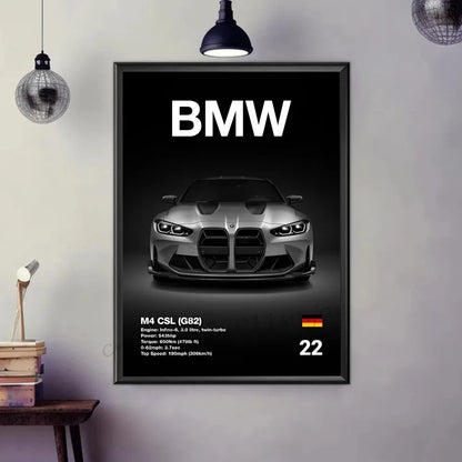 Posters in zwart houtframe ophangen