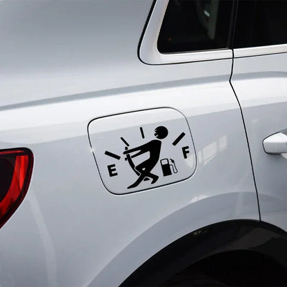 Auto stickers - Kleurrijke brandstofmeter ontwerp voor persoonlijkheid op je achterruit