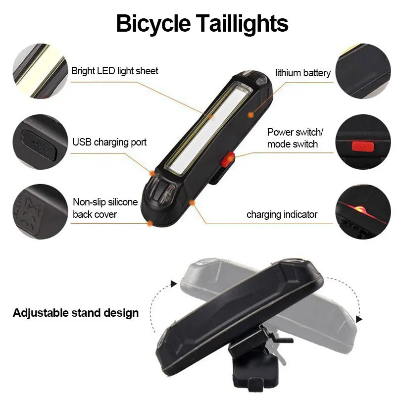 LED fietslamp met 360° zichtbaarheid