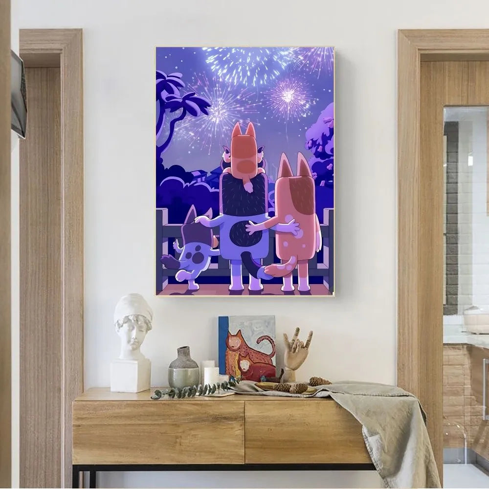 Poster in zachte pastelkleuren
