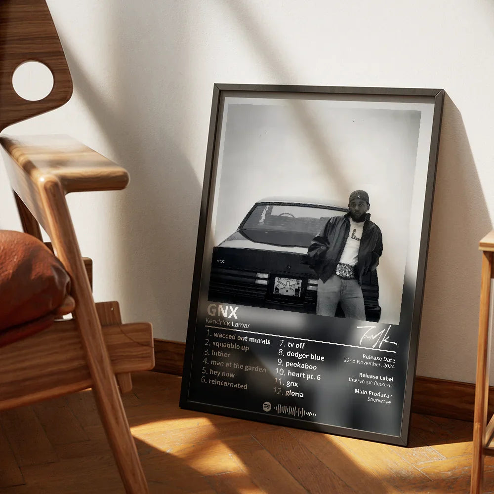 Grote poster voor boven het bed