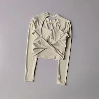 Hippe yoga kleding met open rug top