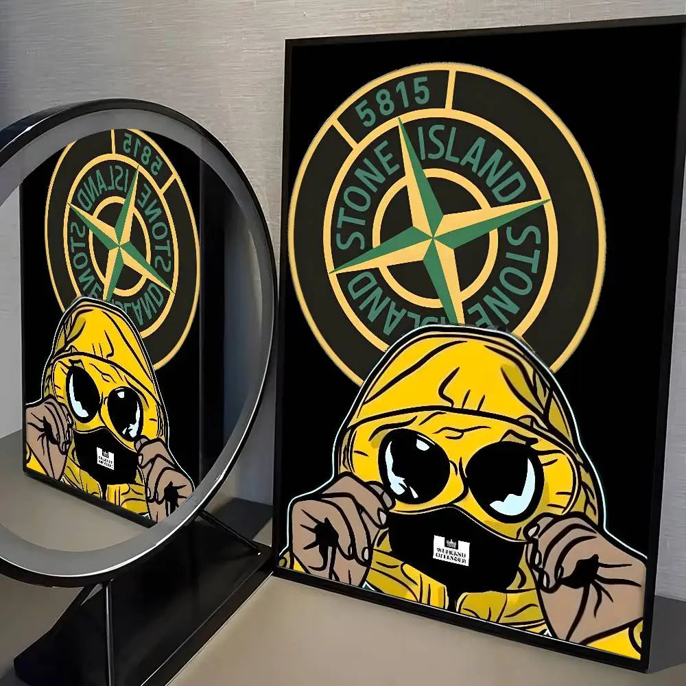 Woonkamer poster met rustgevende kleuren