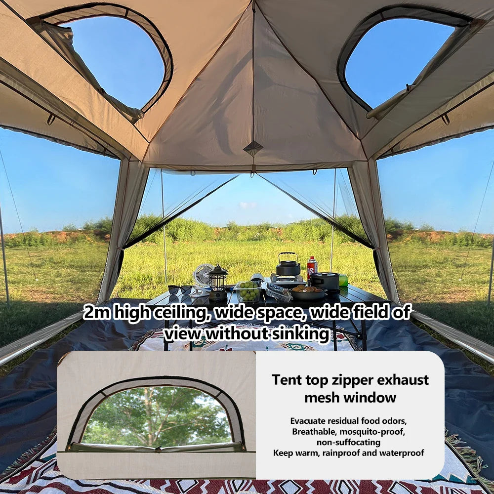 Grote camping tent met aparte ingangen – Voor meer privacy