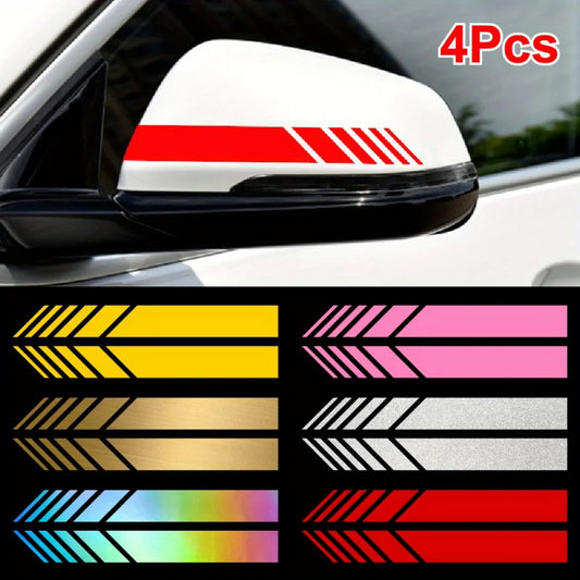 Auto stickers - Set van 4 met gestroomlijnde strepen voor unieke styling