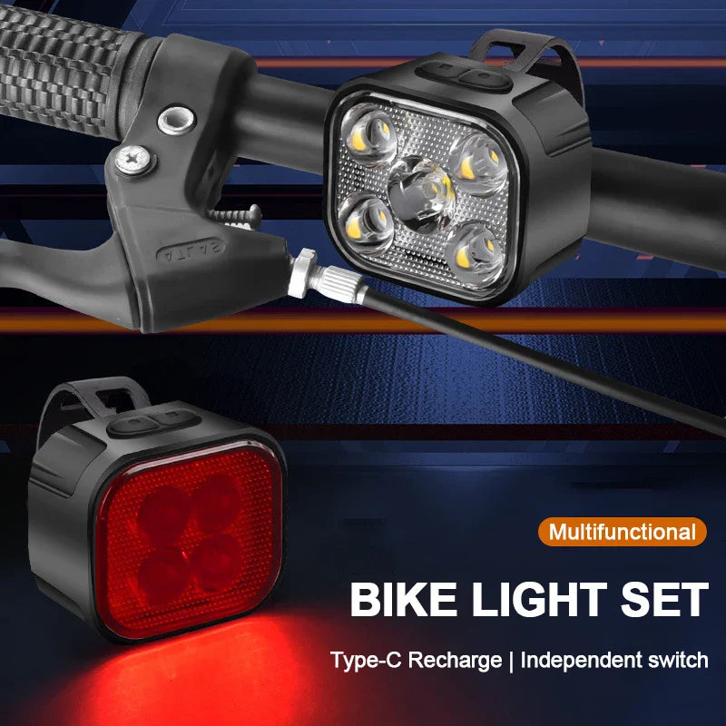 Fietslamp LED met schakelaar aan de bovenzijde