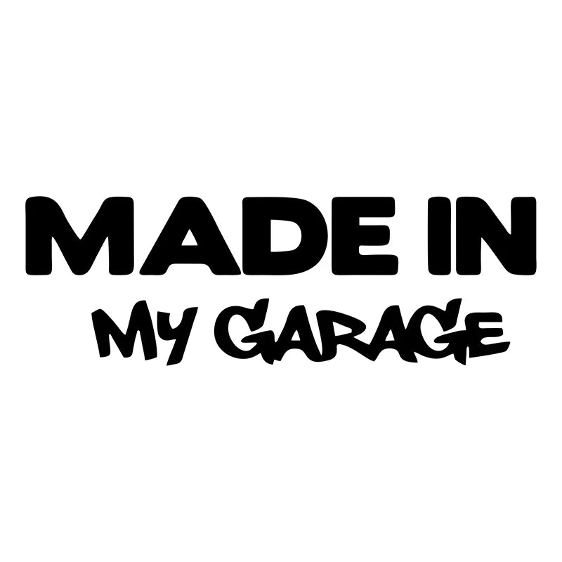 Auto stickers - Unieke 'Made in My Garage' ontwerp voor persoonlijke uitstraling