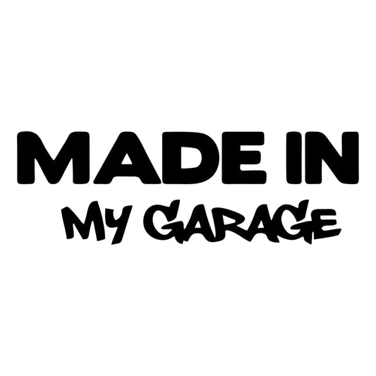 Auto stickers - Unieke 'Made in My Garage' ontwerp voor persoonlijke uitstraling