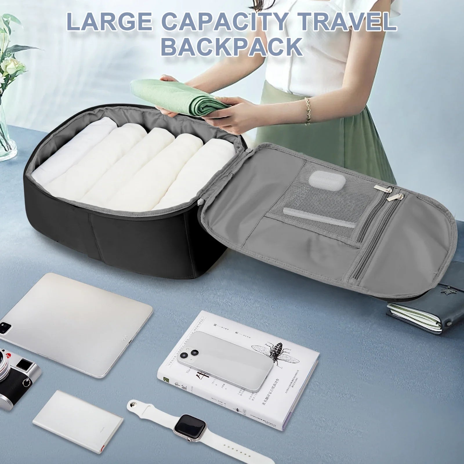 Moderne rugzak als handbagage met laptophouder