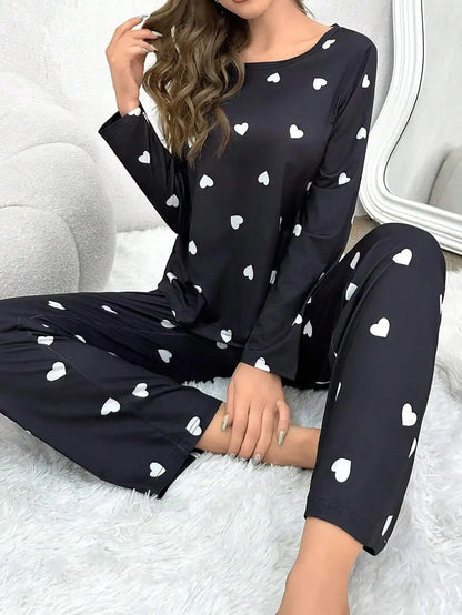 Dames pyjama Wibra met effen kleuren