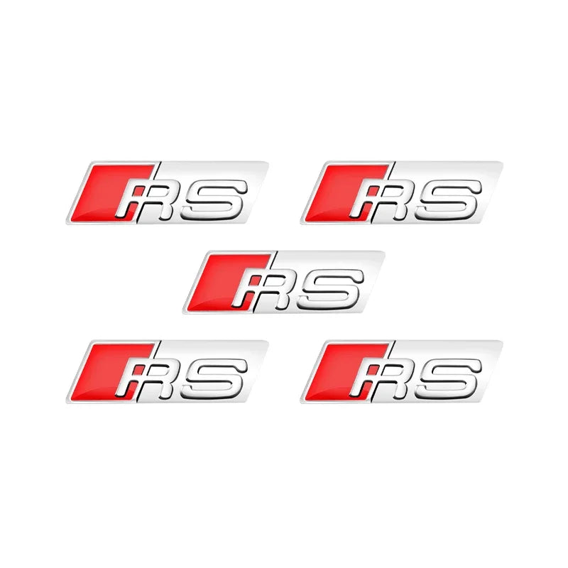 auto stickers - stijlvolle RS Line metal stickers voor sportieve uitstraling
