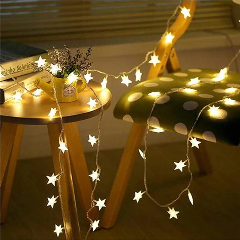 Licht slinger met koperen draad – Elegante look