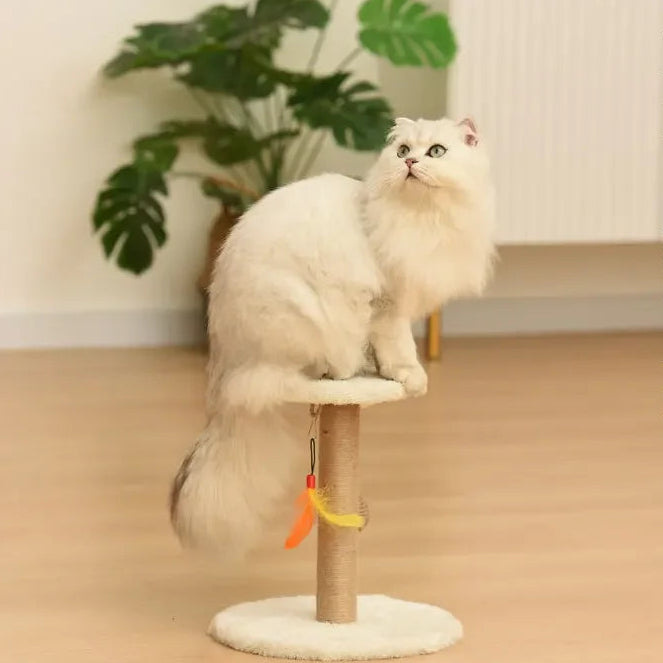 Kattenpaal met platformen in houtlook – Natuurlijk effect