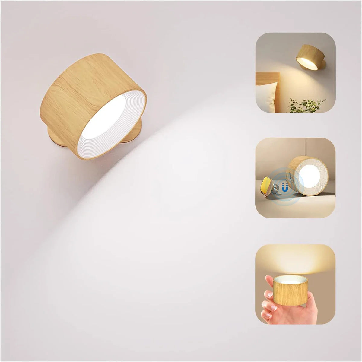 Wandlamp batterijen met draaibare kop – Richtbaar licht